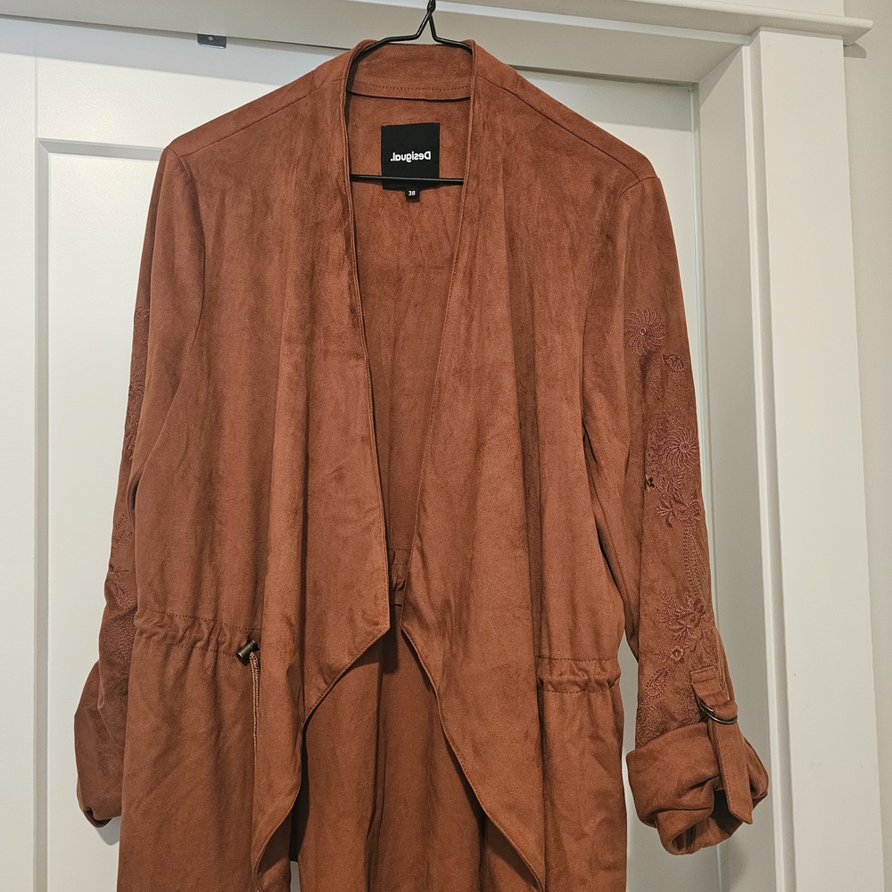 Desigual Rust Open-Front Jacket
